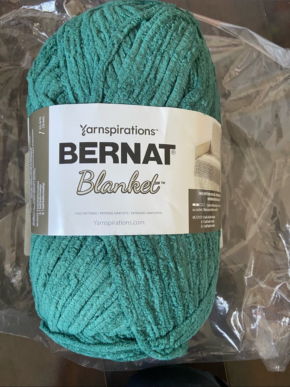 Bernat Blanket Yarn - Teal Plush Chenille for Home Design